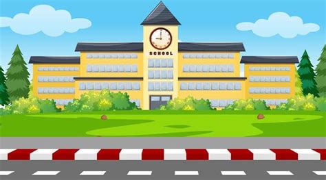 School Building Vector Art Icons And Graphics For Free Download