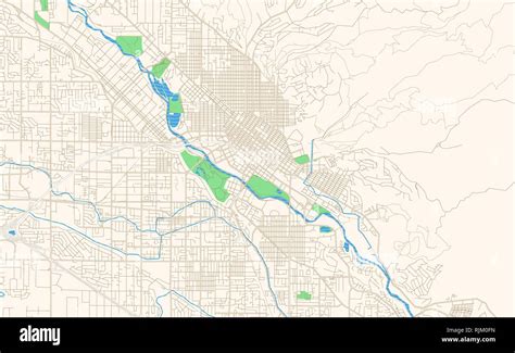 Boise Idaho Printable Map Excerpt This Vector Streetmap