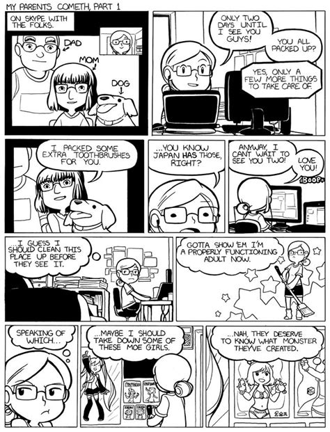 A Comic Strip With An Image Of Two People Talking And One Person Sitting At A Desk