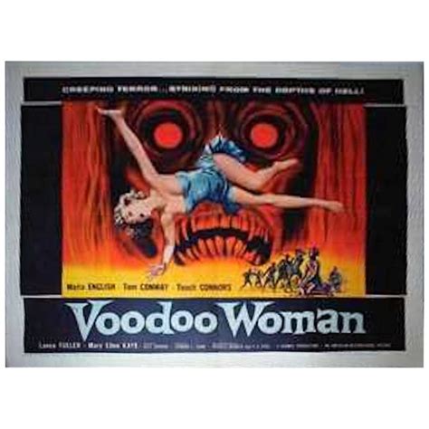 The Voodoo Woman Movie Poster Is Displayed