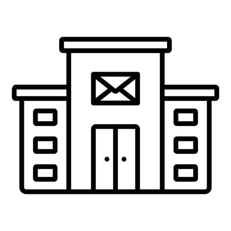 Post Office Building Icon Style 9196138 Vector Art At Vecteezy