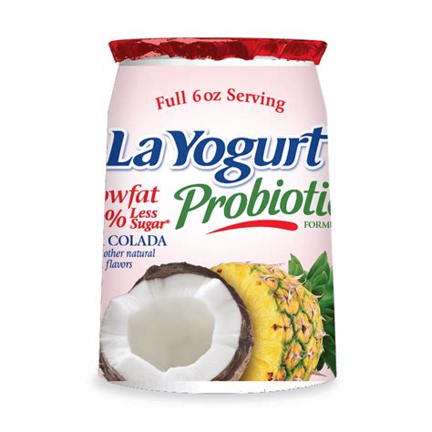 La Yogurt Probiotic Piña Colada Blended Lowfat Yogurt 6 Oz Walmart