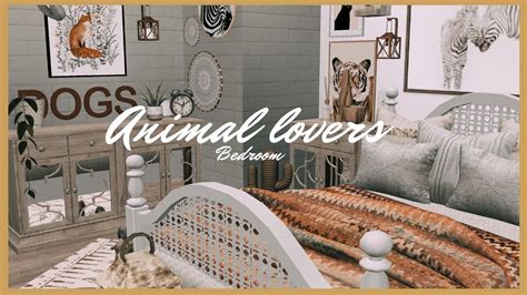 Animal Lovers Bedroom 🐇 Sims 4 Speed Build Cc Links Youtube