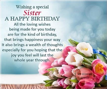 Birthday Wishes For Sister Quotes Richi Quote