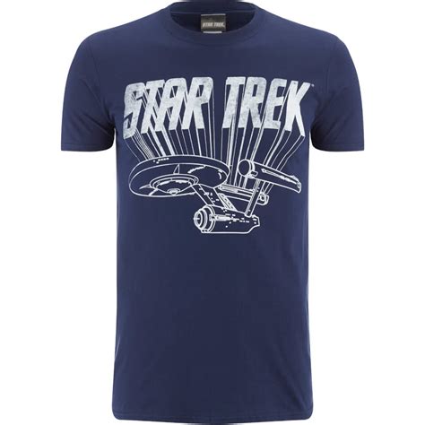 Star Trek Mens Original Enterprise T Shirt Black Pop In A Box Uk