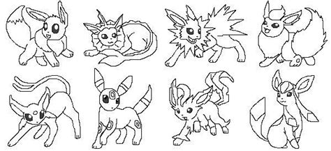 Printable Pokemon Coloring Pages Eevee Evolutions Ryan Fritz's