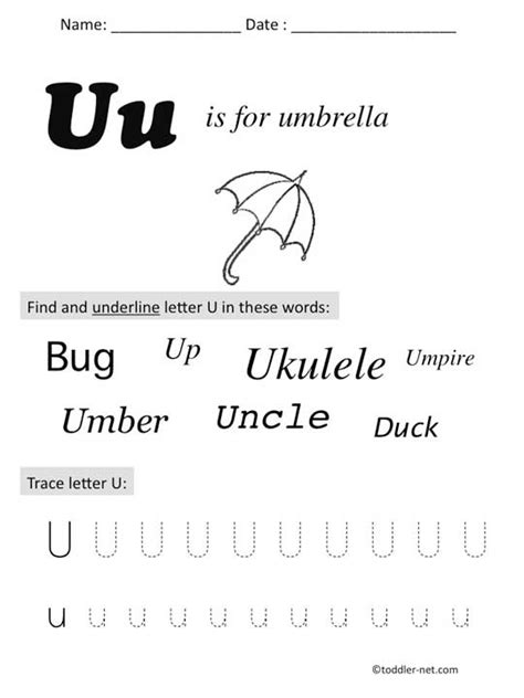 We did not find results for: Free Printable Letter U Preschool Worksheet