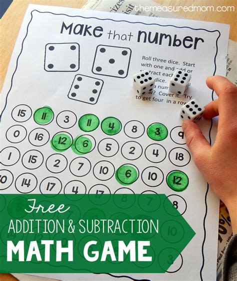 Addition And Subtraction Games Roll And Race This Reading Mama