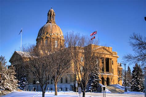 Alberta Legislative Building Edmonton Alberta Canada In Winter