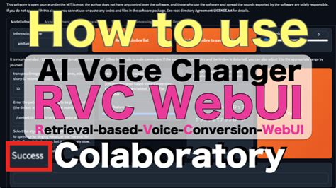 Ai Tutorial How To Use Rvc Webui Easy Creation Of Original Ai Voice