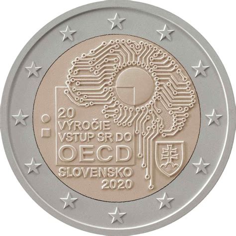 Slovakia 2 Euro Coin 20th Anniversary Of Accession To The Oecd 2020