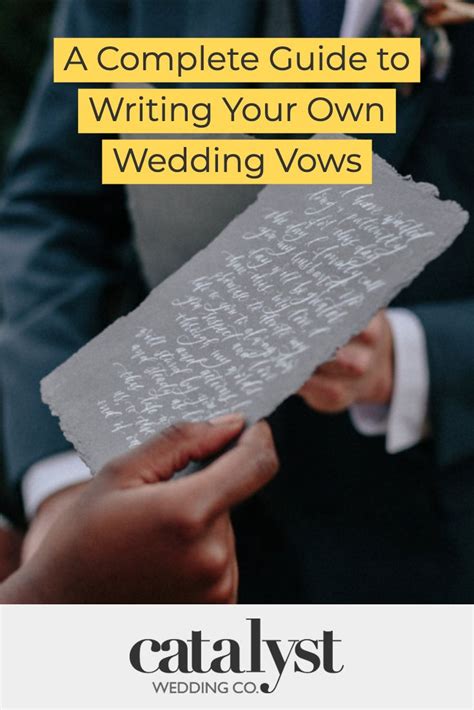 A Complete Guide To Writing Your Own Wedding Vows — Catalyst Wedding Co