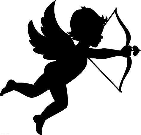 Cupid Silhouette | Silhouette, Angel silhouette, Silhouette vector