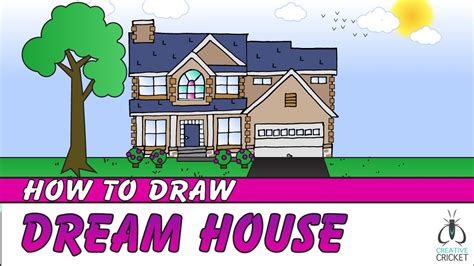 How To Draw A House Step By Step Art Lesson For Kids Youtube