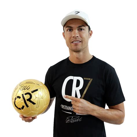 Cristiano Ronaldo Signed Cr7 Ballon Dor Gold Ball Icons Of Sport