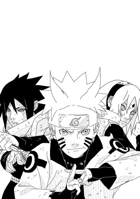 Naruto Black And White Art Naruto Akatsuki
