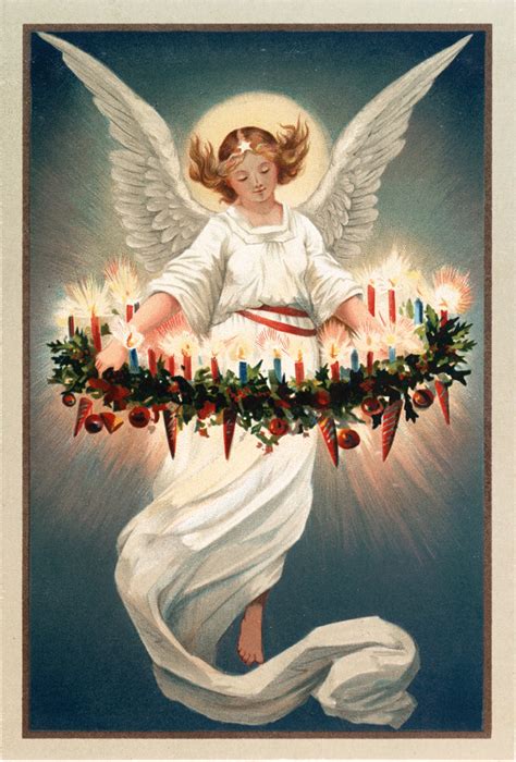 Antiques And Teacups Flock Of Antique Christmas Angel Postcards For