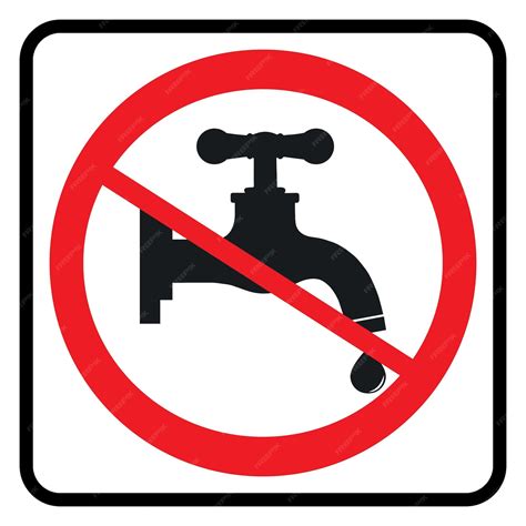 Premium Vector Dont Waste Water Sign Dont Waste Water Icon Drawing
