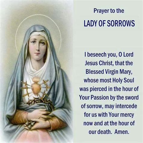 Lady Of Sorrows Prayer