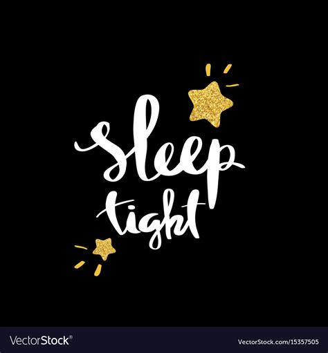 Sleep Tight Lettering For Poster Royalty Free Vector Image