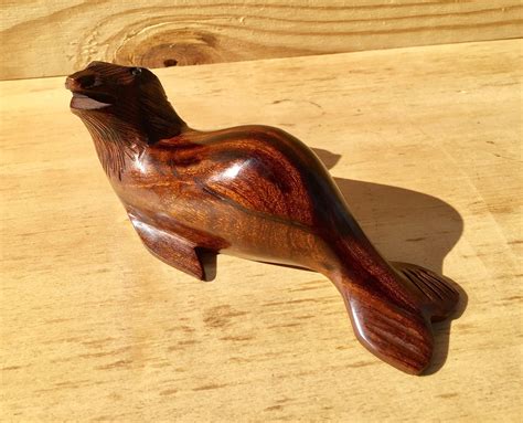 Ironwood Seal Carving Etsy Carving Ironwood Sculpture
