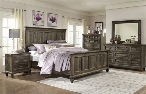 Rustic Distressed Charcoal Bedroom Arrow Furniture