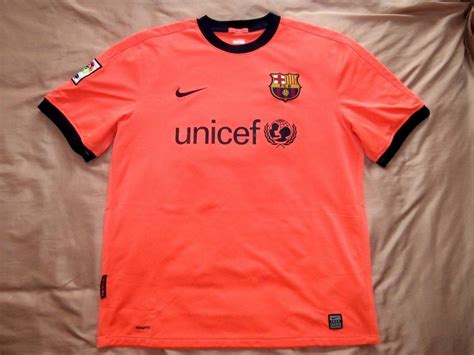 Barcelona Away Football Shirt 2009 2010 Sponsored By Unicef