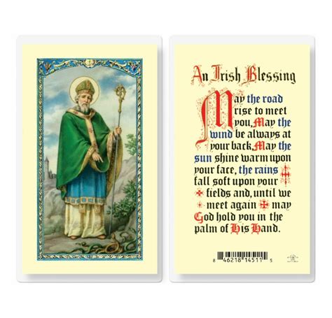 Saint Patrick An Irish Blessing Laminated Holy Card 25 Pack Buy