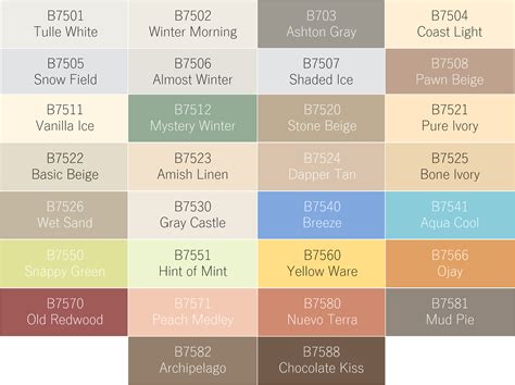 Boysen Paint Color Chart