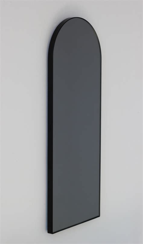 Arcus™ Arch Shaped Black Tinted Contemporary Mirror With A Black Frame