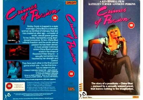 Crimes Of Passion 1984 On Rank United Kingdom Betamax Vhs Videotape