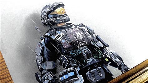 Odst Drawing From Halo Timelapse Drawsketeer Youtube
