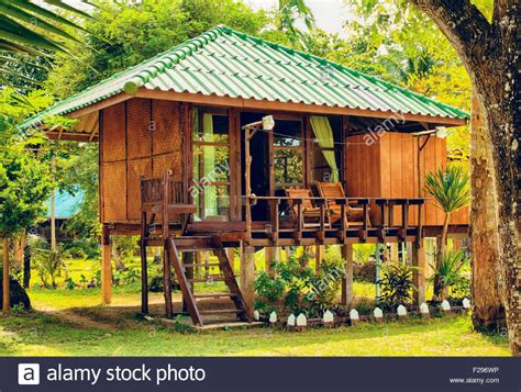Beautiful Bungalow Resort In Jungle Krabi Thailand Stock Photo