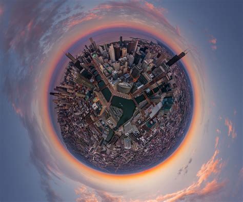 World City Panoramas Transformed Into 360 Degree Globes In Pictures