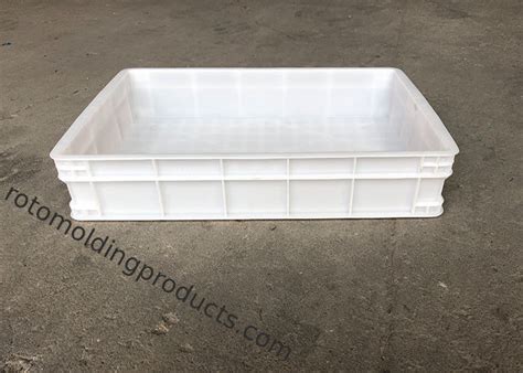 Heavy Duty Euro Stacking Containers White Food Plastic Trays For