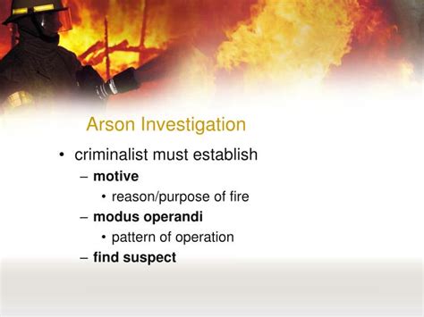 Ppt Forensic Aspects Of Fire Investigation Powerpoint Presentation