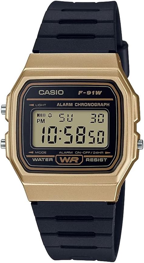 Casio Mens Data Bank Quartz Watch With Resin Strap Black 18 Model F91wm 9a Amazonca