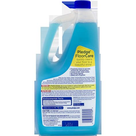 Pledge Floor Care Concentrate Multi Surfalce Cleaner Glade Rainshower