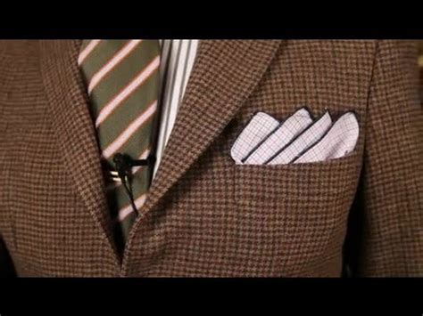 A handkerchief is a part and parcel of almost any business suit. How to Fold a Handkerchief for a Sport Coat : Men's Fashion Tips - YouTube