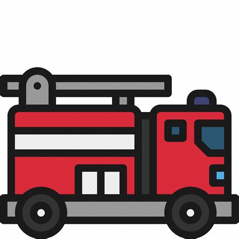 Transportation Vehicle Rescue Emergency Fire Engine Icon Download