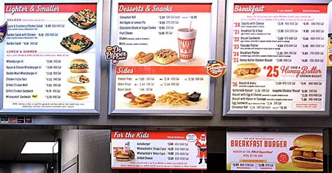 Printable Whataburger Menu