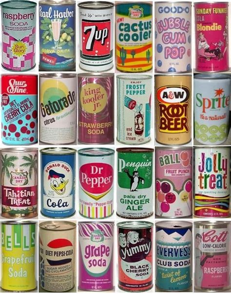 Vintage Soda Cans I Wish We Still Had This Much Style Retro Vintage Vintage Designs Vintage