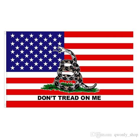 3x5*usa made gadsden dont tread on me rebel in/outdoor flag & pin snake banner. American Gadsden Dont Tread On Me USA Flag 3x5 Feet Confederate Rebel Banner State Flags ...