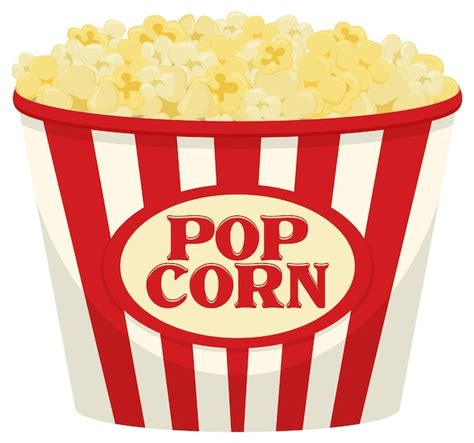 Premium Vector Popcorn Box Isolated On White Background