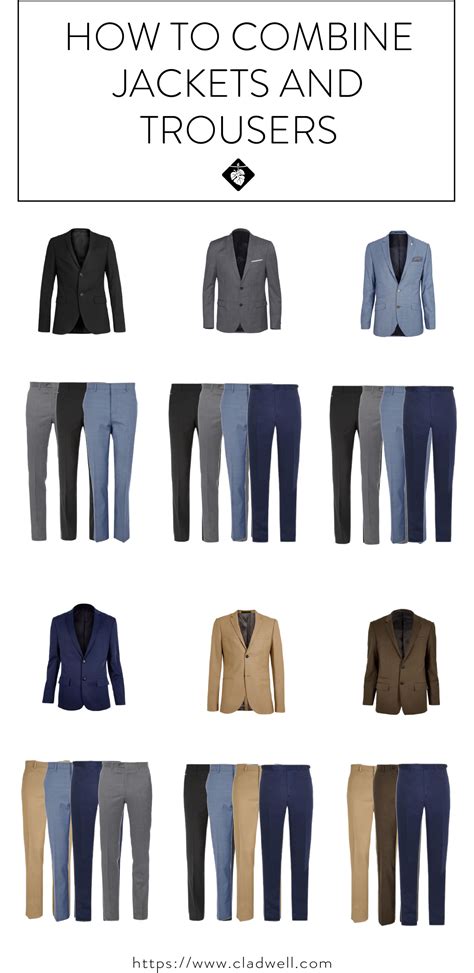 How To Combine Jackets And Trousers For Your Capsule Combinar Ropa Hombre Combinacion De Ropa