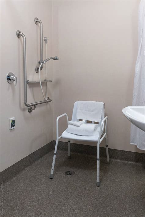 Hospital Shower Room With Disibility Aid By Rowena Naylor Aged Care