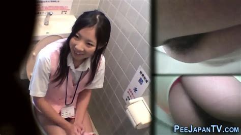 Asian Teen Filmed Peeing