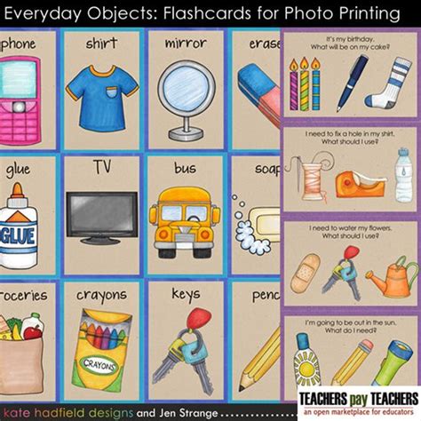 Everyday Objects Flashcards For Speech And Ell Designed For Photo