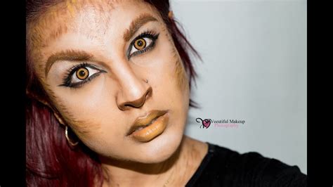 Halloween Werewolf Makeup Tutorial Shewolf Makeup Youtube