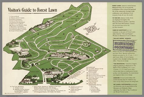 Pictorial Map And Visitors Guide To Forest Lawn Memorial Park